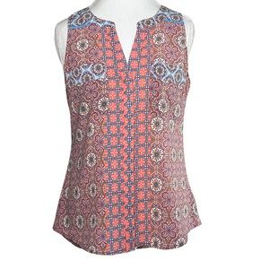 Sanctuary Sleeveless Top Sz L Design Comfortable Blouse Multi Colored
